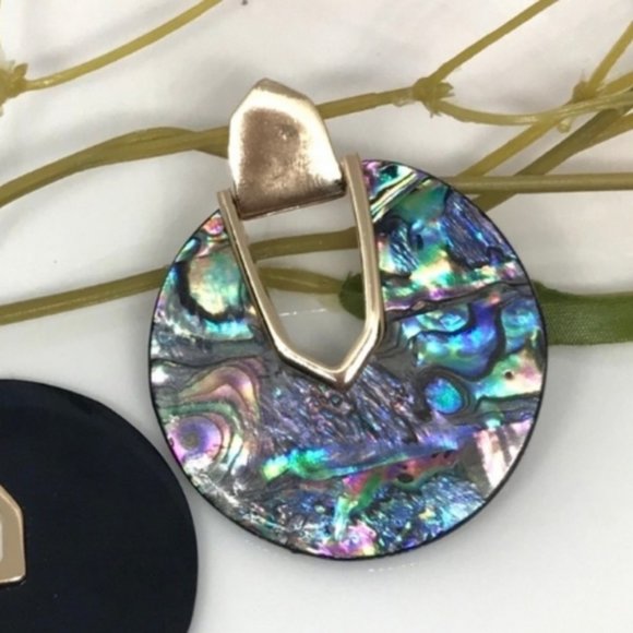 Iridescent Circle Statement Earrings BOUTIQUE ITEM - Picture 6 of 13